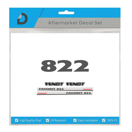 Fendt Favorit 822 Turboshift Decal Set - Premium 800 Series Heritage Vinyl Kit