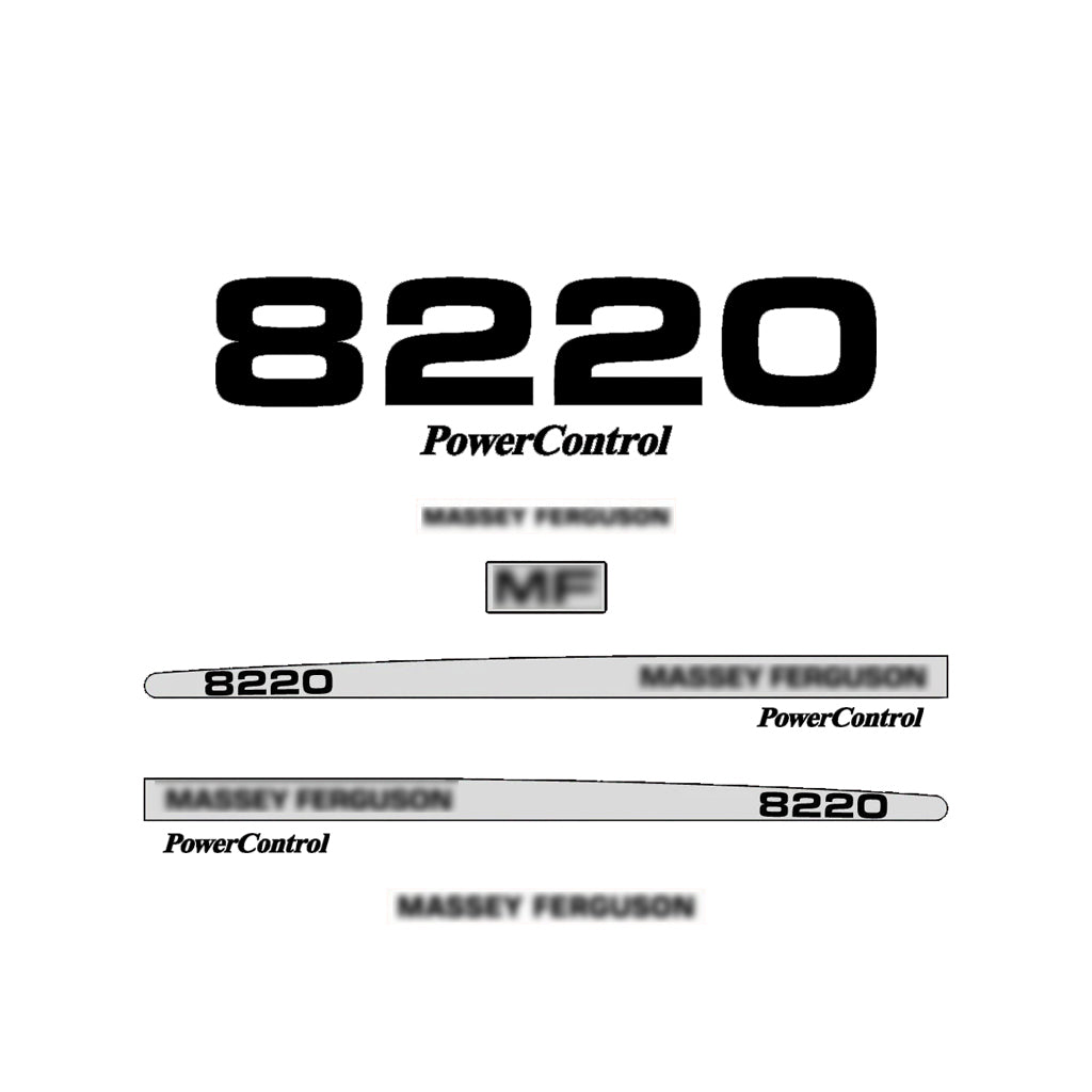 Aftermarket Decal Kit Compatible with Massey Ferguson 8220 – Premium Restoration Vinyl Set