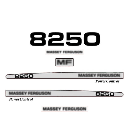 Aftermarket Decal Kit Compatible with Massey Ferguson 8250 – Dynashift Restoration Vinyl Set
