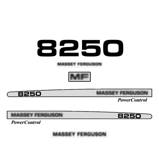 Aftermarket Decal Kit Compatible with Massey Ferguson 8250 – Dynashift Restoration Vinyl Set