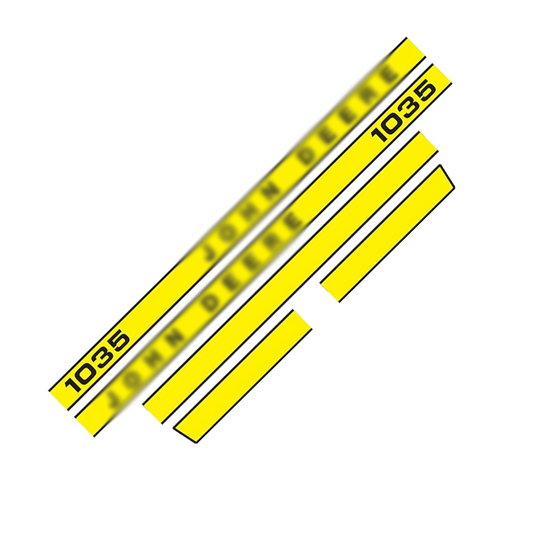 John Deere 1035 Decal Kit – Hood & Safety Stickers – Complete Replacement Set